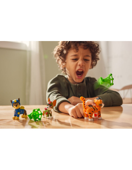 PATRULA CATELUSILOR JUNGLE PUPS SET 3 FIGURINE CHASE TRACKER SI TIGRUL