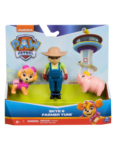 PATRULA CATELUSILOR SET FIGURINE EROI DE SALVARE SKYE SI FARMER YUMI