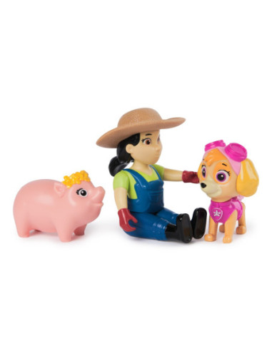 PATRULA CATELUSILOR SET FIGURINE EROI DE SALVARE SKYE SI FARMER YUMI
