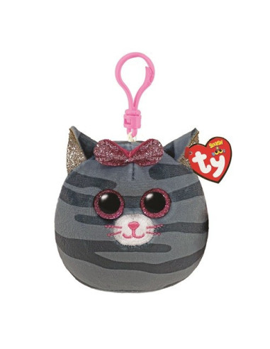 PLUS BRELOC TY 8.5CM SQUISHY BEANIES KIKI PISICUTA GRI