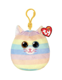 PLUS BRELOC TY 8.5CM SQUISHY BEANIES PISICUTA HEATHER